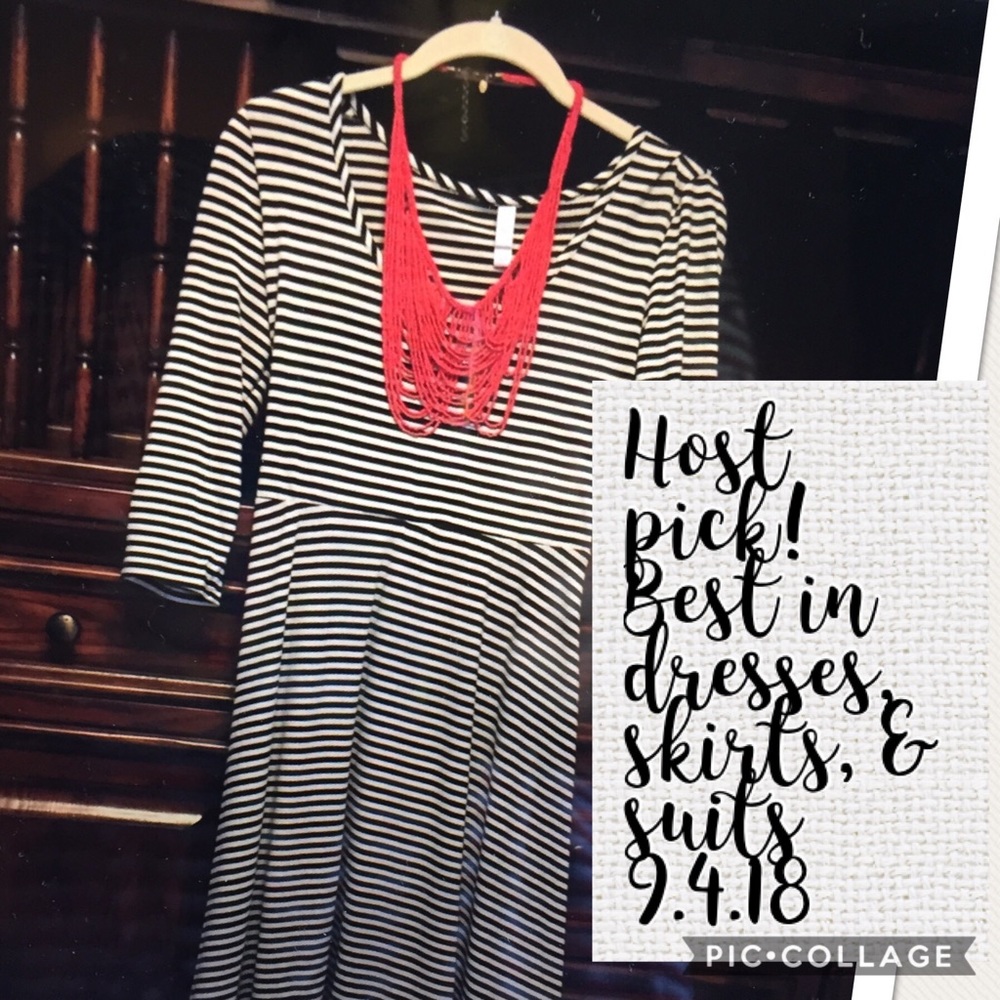💃🏻Host Pick! Cute, casual striped B&W dress